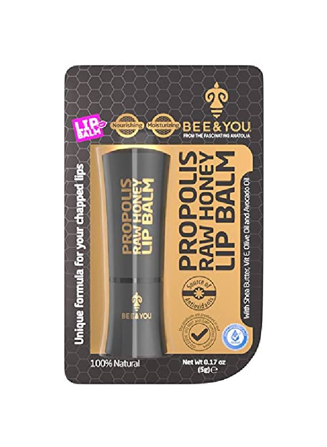 BEE & YOU BEE and YOU 100% l Moisturizing Lip Balm Original Beeswax with Propolis + Raw Honey + Vitamin E + Shea Butter 0.17 oz (5g) - Image 1