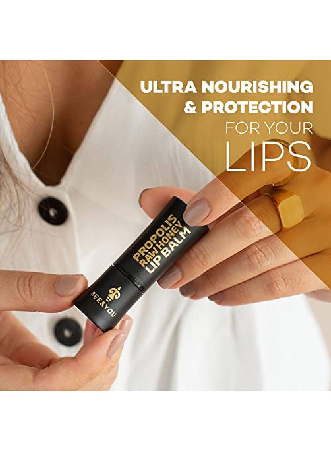 BEE & YOU BEE and YOU 100% l Moisturizing Lip Balm Original Beeswax with Propolis + Raw Honey + Vitamin E + Shea Butter 0.17 oz (5g) - Image 4
