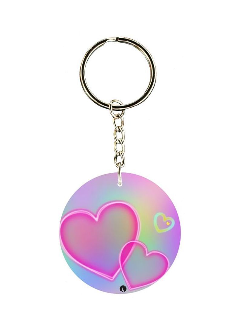 RKN Love Hearts Printed Double Sided Keychain