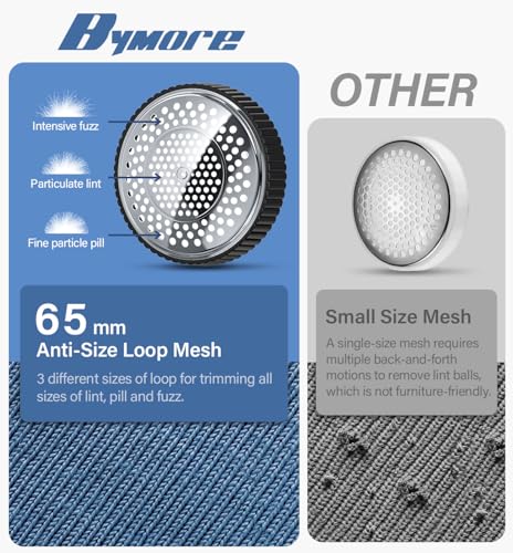 Bymore Fabric Shaver, Lint Shaver for Clothing Furniture Shaver, Sweater Defuzzer Pill Remover Shaver, Lint Remover for Clothing Fuzz-Black - Image 4
