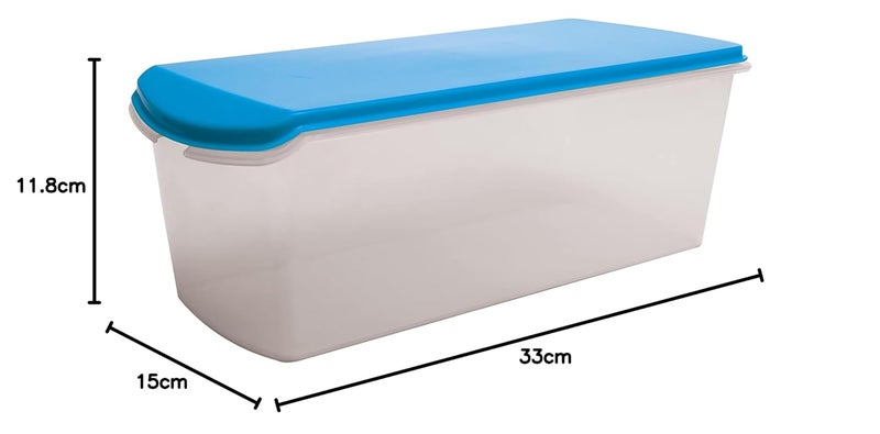 Gluman Plastic Multicolor Storage Bread Box Container Organizer Set For Kitchen Refrigerator Home Use Airtight 100 Food Grade Container 33 X 15 X 118 Cm Blue - Image 3