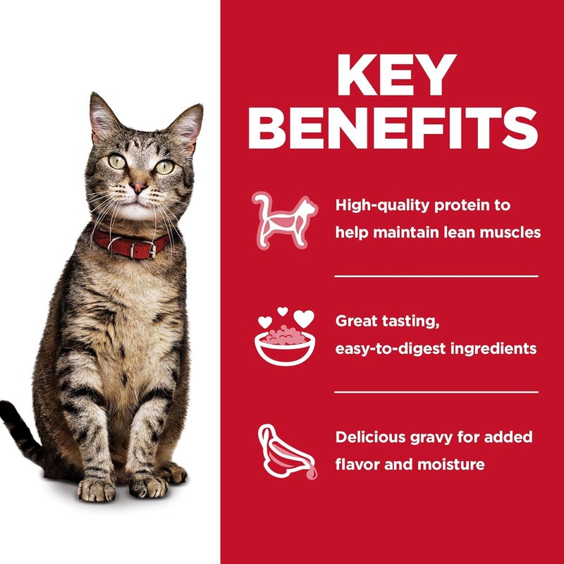 Hills هيلز ساينس دايت للبالغين 16 طعام رطب للقطط بنكهة التونة والدجاج وسمك المحيط 28 أونصة عبوة متنوعة عبوة من 12 - Image 4