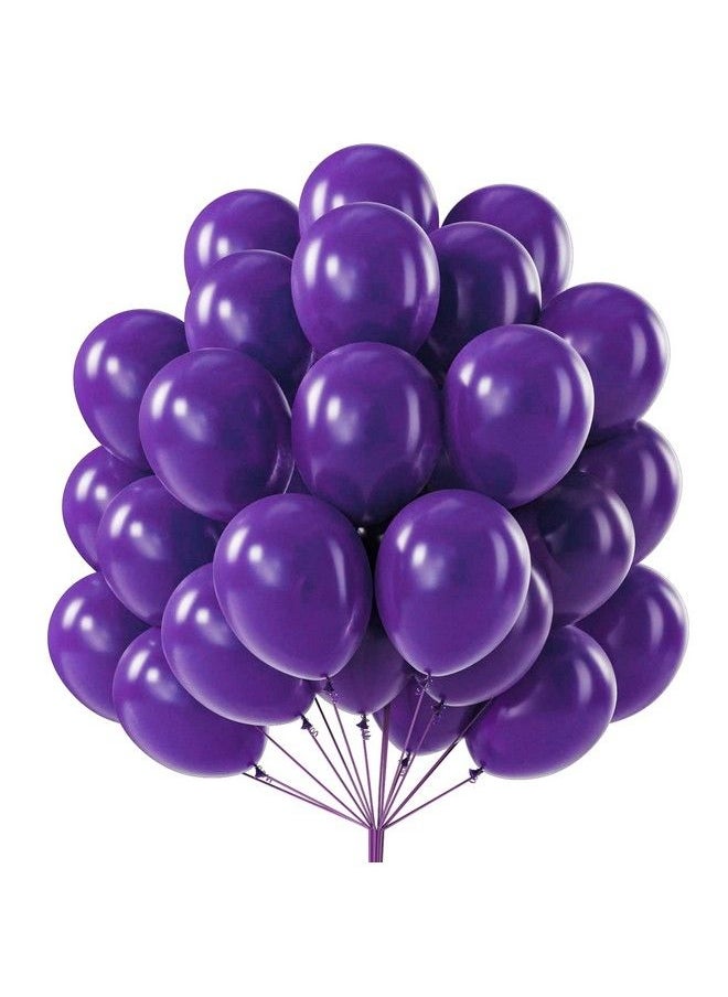 PartyWoo Purple Balloons 50 Pcs 12 Inch Royal Purple Balloons Latex Balloons For Balloon Garland Arch As Party Decorations Birthday Decorations Wedding Decorations Baby Shower Decorations  - Image 1