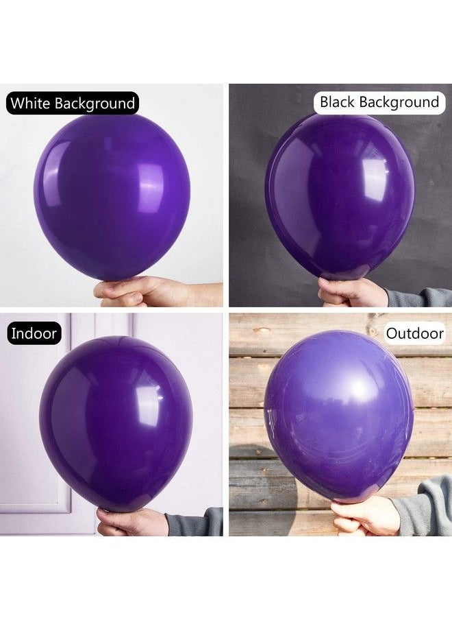 PartyWoo Purple Balloons 50 Pcs 12 Inch Royal Purple Balloons Latex Balloons For Balloon Garland Arch As Party Decorations Birthday Decorations Wedding Decorations Baby Shower Decorations  - Image 3