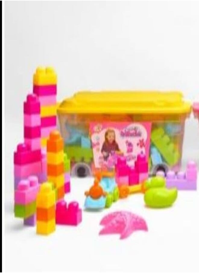 Buckets and Bags Blocks Develop Kids Skills and Make Shapes and Scenes Many and Also Gift for Birthday, Party, Occasions Multi Shapes and Colors (Bucket Blocks Shape) 