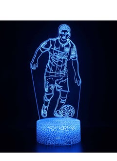 althiqahkey Anime 3D Light Football Player Lamp for Home Decor Birthday Gift Manga Football Player LED Night Lamp Touch and Remote Mode Messi 10  - Image 1