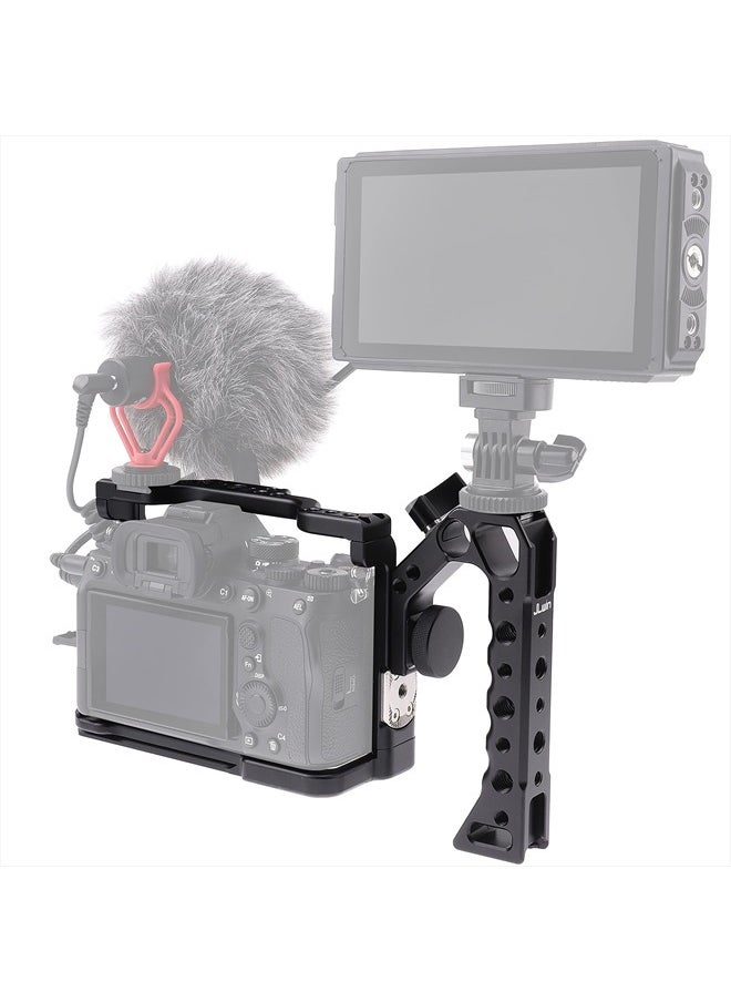 Hersmay - A7 IV Cage Support, Hersmay Camera Cage with Top Handle for Sony A7 IV / A7S III Full Frame mirrorless Camera - Image 1