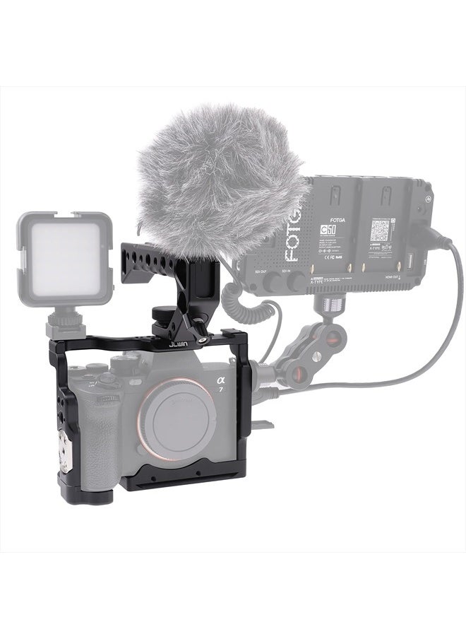 Hersmay - A7 IV Cage Support, Hersmay Camera Cage with Top Handle for Sony A7 IV / A7S III Full Frame mirrorless Camera - Image 1
