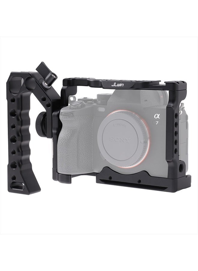 Hersmay - A7 IV Cage Support, Hersmay Camera Cage with Top Handle for Sony A7 IV / A7S III Full Frame mirrorless Camera - Image 1