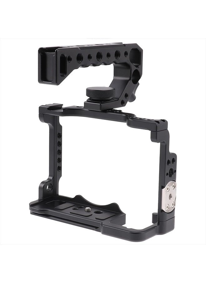 Hersmay - A7 IV Cage Support, Hersmay Camera Cage with Top Handle for Sony A7 IV / A7S III Full Frame mirrorless Camera - Image 1