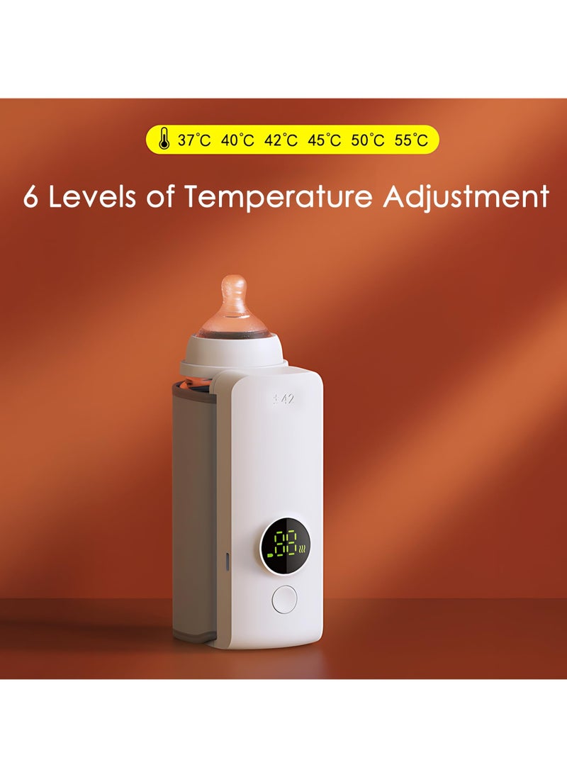 Chabeia Portable Bottle Warmer for Breastmilk – 6000mAh USB Rechargeable Baby Bottle Heater, Fast Heating & Smart Constant Temperature, Cordless Milk Warmer for Travel, Home & On-the-Go  - Image 3