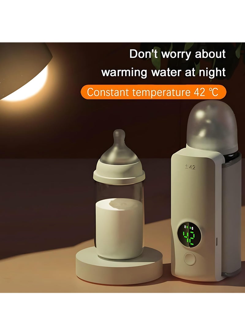 Chabeia Portable Bottle Warmer for Breastmilk – 6000mAh USB Rechargeable Baby Bottle Heater, Fast Heating & Smart Constant Temperature, Cordless Milk Warmer for Travel, Home & On-the-Go  - Image 4