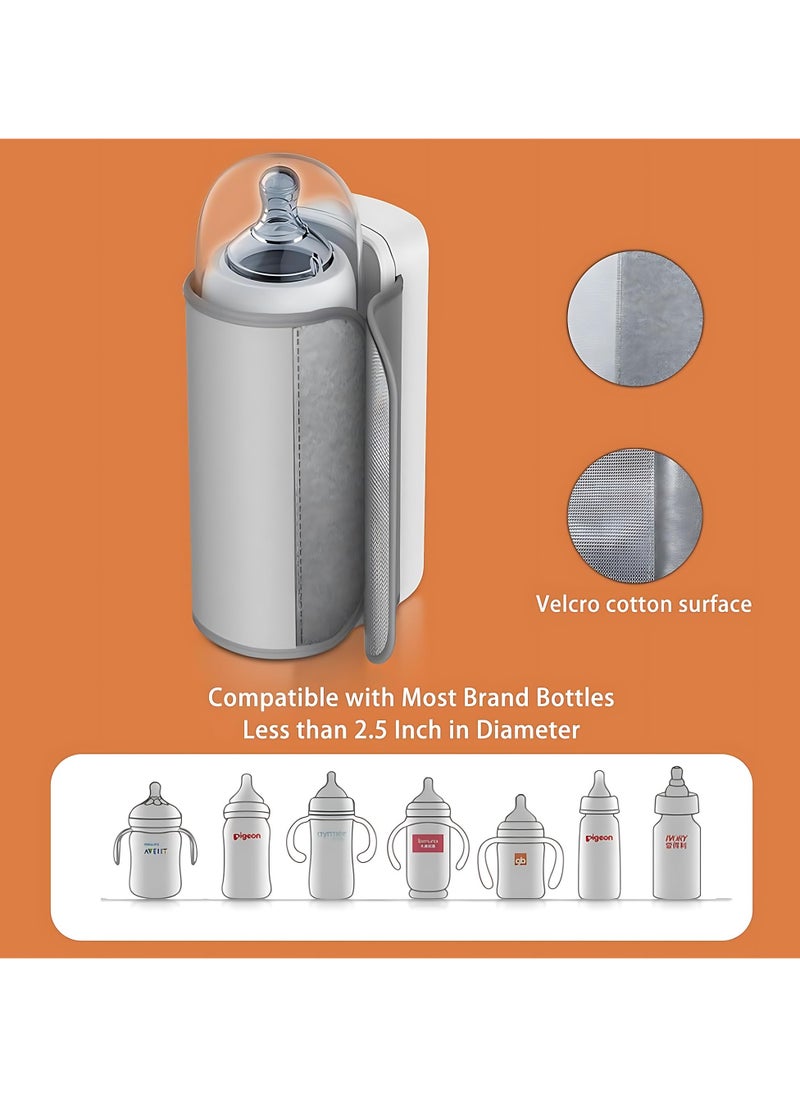 Chabeia Portable Bottle Warmer for Breastmilk – 6000mAh USB Rechargeable Baby Bottle Heater, Fast Heating & Smart Constant Temperature, Cordless Milk Warmer for Travel, Home & On-the-Go  - Image 5