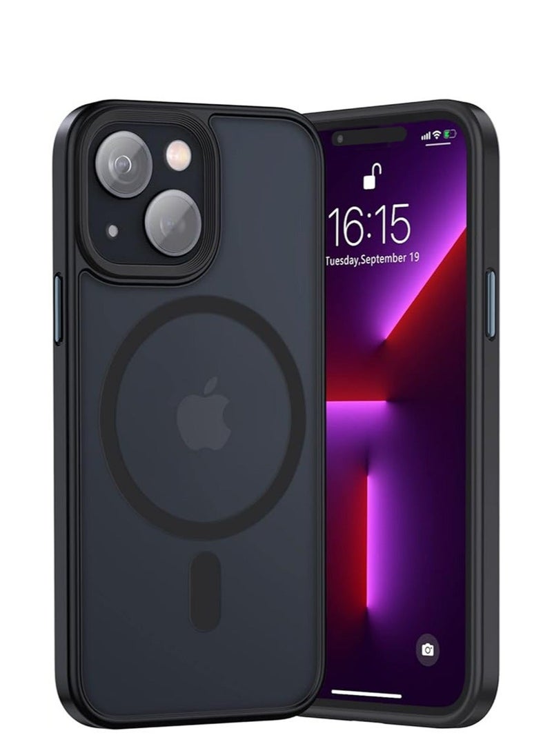Magnetic Case for iPhone 15 Back Cover Compatible with Magsafe Military Grade Drop Protection Anti-Scratch Translucent Matte Comfortable Touch Shockproof iPhone 15 Case  - Image 1
