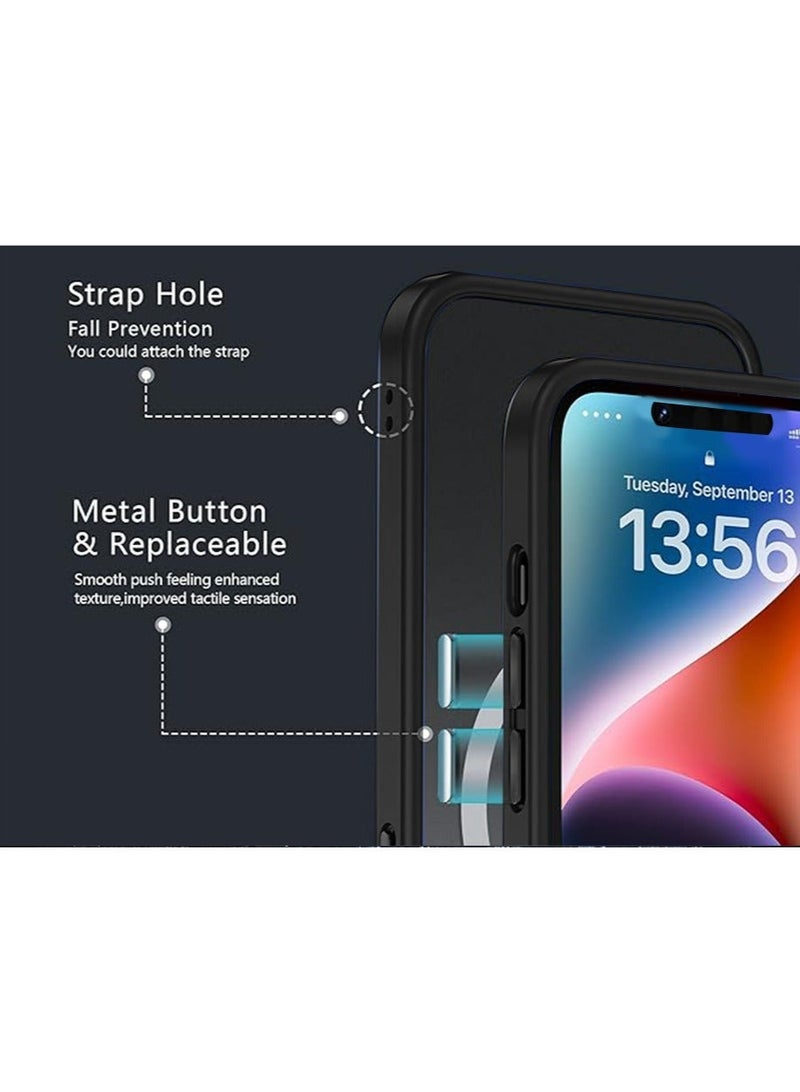 Magnetic Case for iPhone 15 Back Cover Compatible with Magsafe Military Grade Drop Protection Anti-Scratch Translucent Matte Comfortable Touch Shockproof iPhone 15 Case  - Image 5
