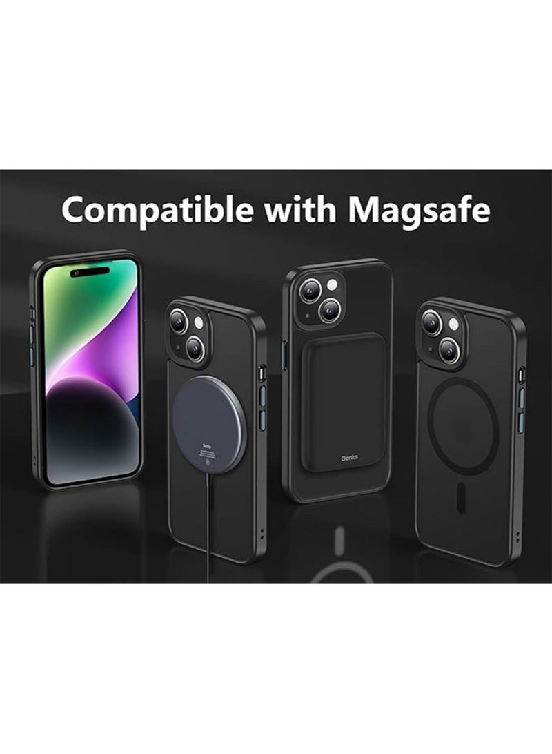 Magnetic Case for iPhone 15 Back Cover Compatible with Magsafe Military Grade Drop Protection Anti-Scratch Translucent Matte Comfortable Touch Shockproof iPhone 15 Case  - Image 2