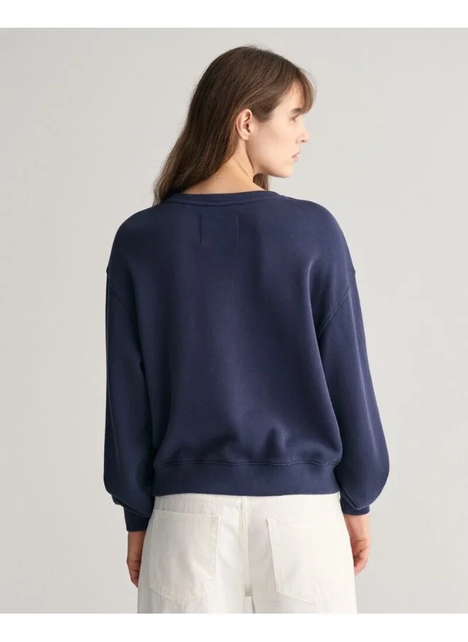 غانت Gant Logo Crew Neck Sweatshirt