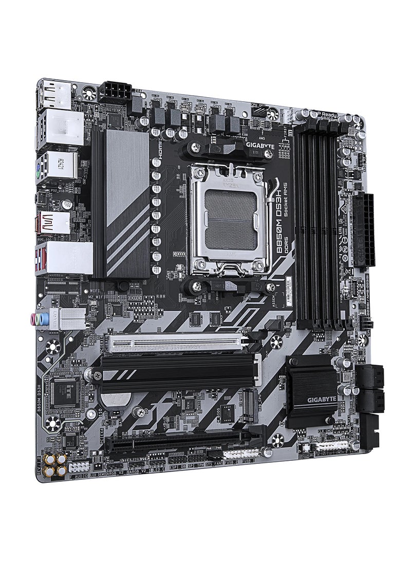 GIGABYTE B850M DS3H Micro ATX Motherboard – Intel B850 Chipset, LGA 1151 Socket, Supports 9th/8th Gen Intel Core Processors, 4 x DDR4 DIMM Slots (up to 64GB), Dual PCIe x16, M.2, SATA III, Realtek ALC887 HD Audio, Intel GbE LAN, HDMI & DVI-D Outputs, USB 3.1 Gen 1, Durable Design with Anti-Surge Protection | B850M DS3H Grey - Image 3