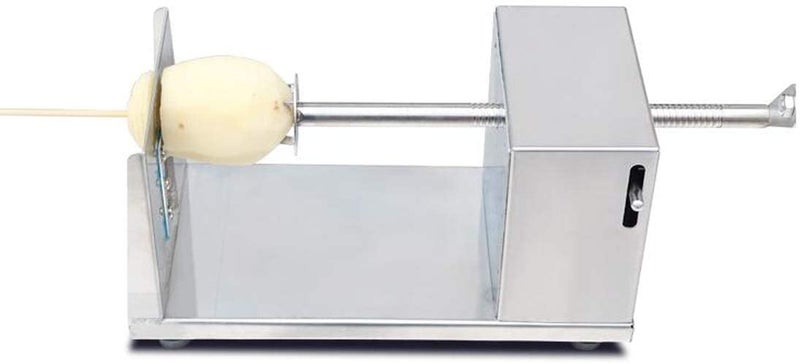 BEAON : BE NATURAL, BE RADIANT Stainless Steel Potato Slicer Cutter Machine Twister Curly Spiral French Fry Tornado Manual Stainless Steel Twisted Potato Slicer Spiral Vegetable Cutter  - Image 3