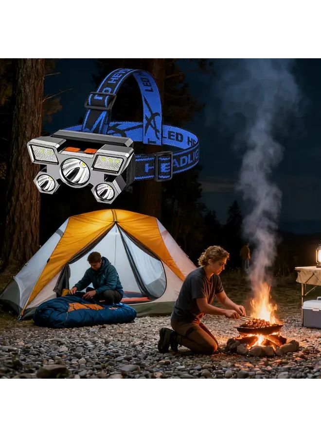 USB Rechargeable Multi Lamp Headlamp 4 Modes For Outdoor Exploration Camping Fishing - Image 1