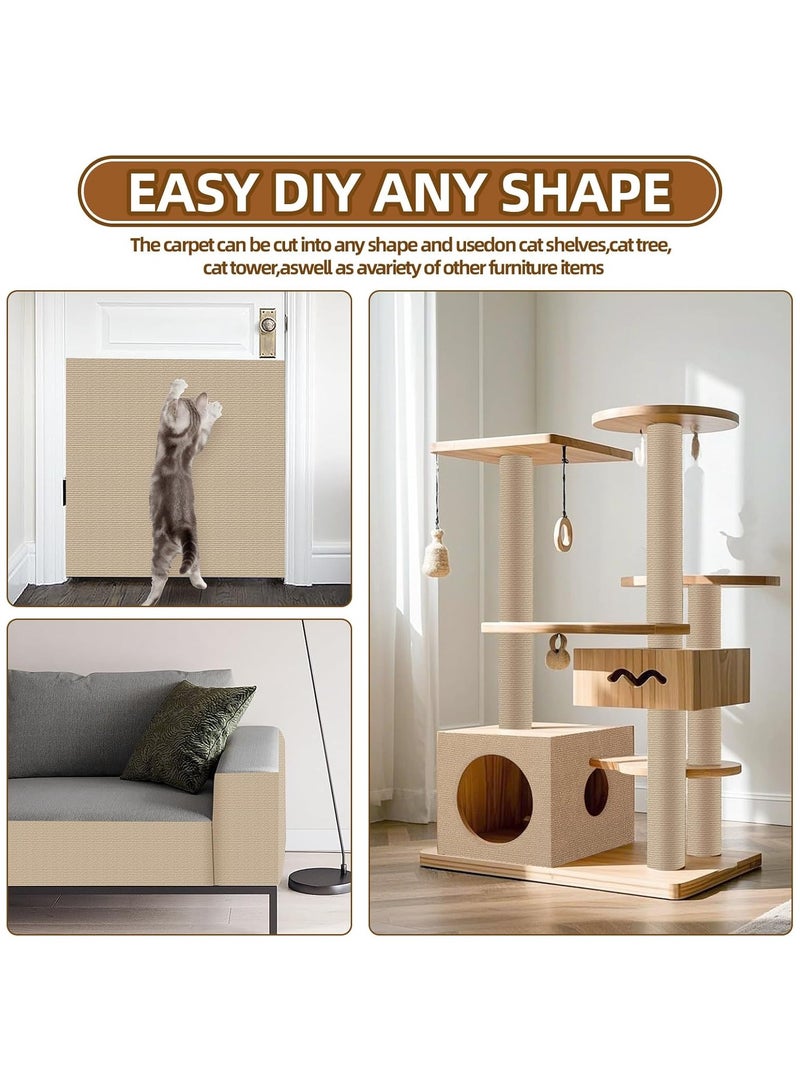 Anna 40x200CM DIY Self-Adhesive Cat Scratching and Climbing Protection Carpet for Furniture, Sofa, and Walls - Image 3