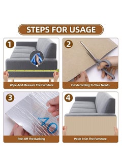 Anna 40x200CM DIY Self-Adhesive Cat Scratching and Climbing Protection Carpet for Furniture, Sofa, and Walls  - Image 2