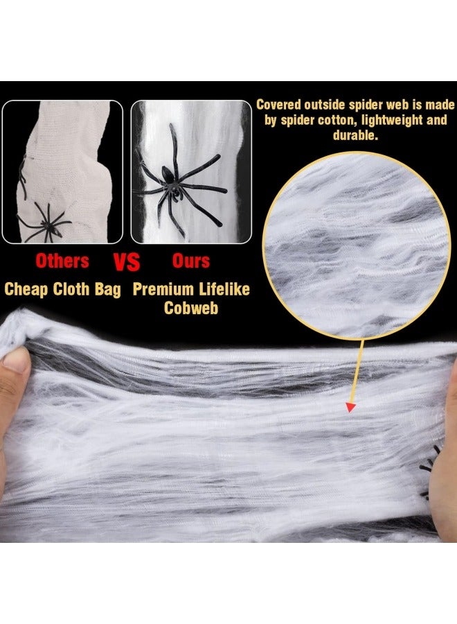 CCOVERY 3 Pieces Spider Egg Sacks, 35 Inch Spider Egg Decoration with Led Lights - Image 4