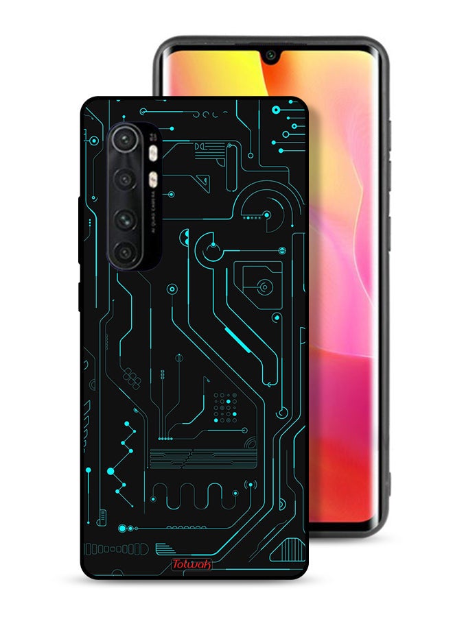 Tolwak Xiaomi Mi Note 10 Lite Protective Case Cover Digital Art Circuits Minimalism Multiple Display - Image 1