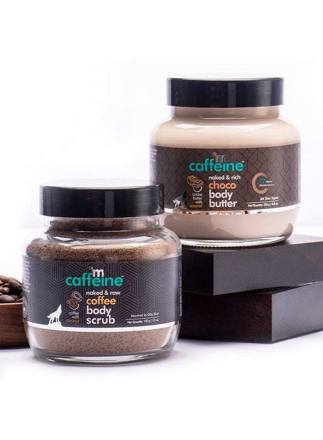 MCaffeine Body Polishing Kit For Exfoliation, Tan Removal & Intense Moisturization | Coffee Body Scrub & Choco Body Butter Combo For Soft & Smooth Skin | For Men & Women | All Skin Types  - Image 1