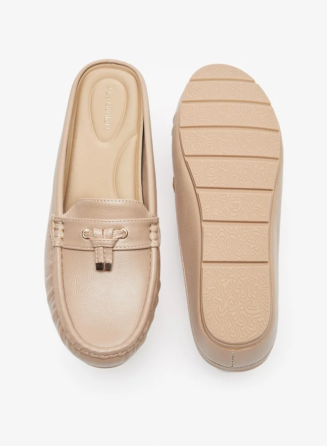 لو كونفورت Lace Detail Slip-On Mules