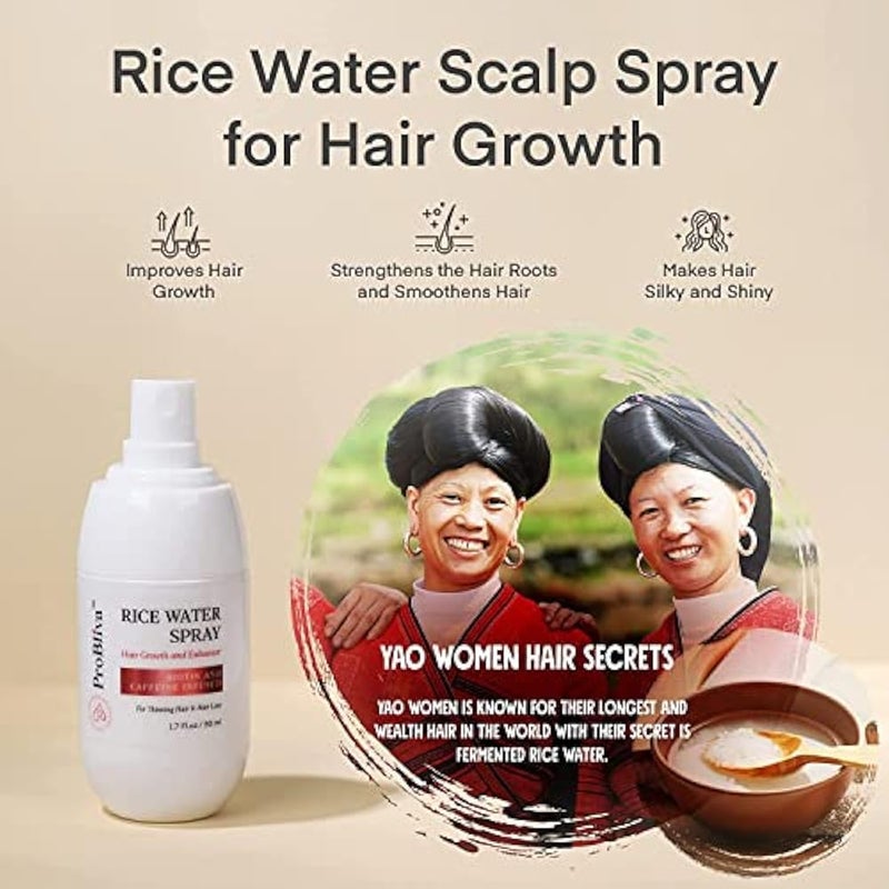 ProBliva Hair Serum: Rice Water, Rosemary Oil, Castor Oil for Thicker, Longer and Fuller Hair - Hair Products for Women and Men With Biotin and Caffeine - Image 4