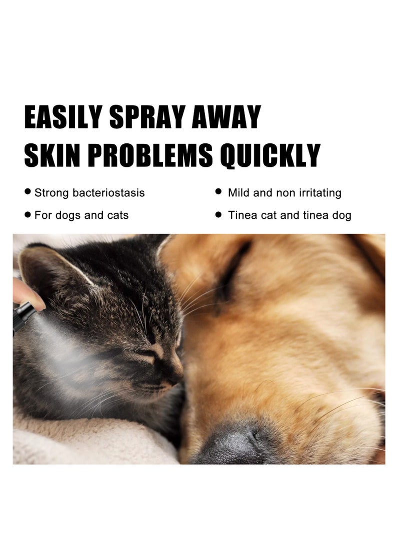 YEGBONG Cat Ringworm Spray Cleans Pet Skin and Paws Restorative and Itch-Relieving Calming Spray Remove mites   cat moss and skin care for pet cats - Image 2