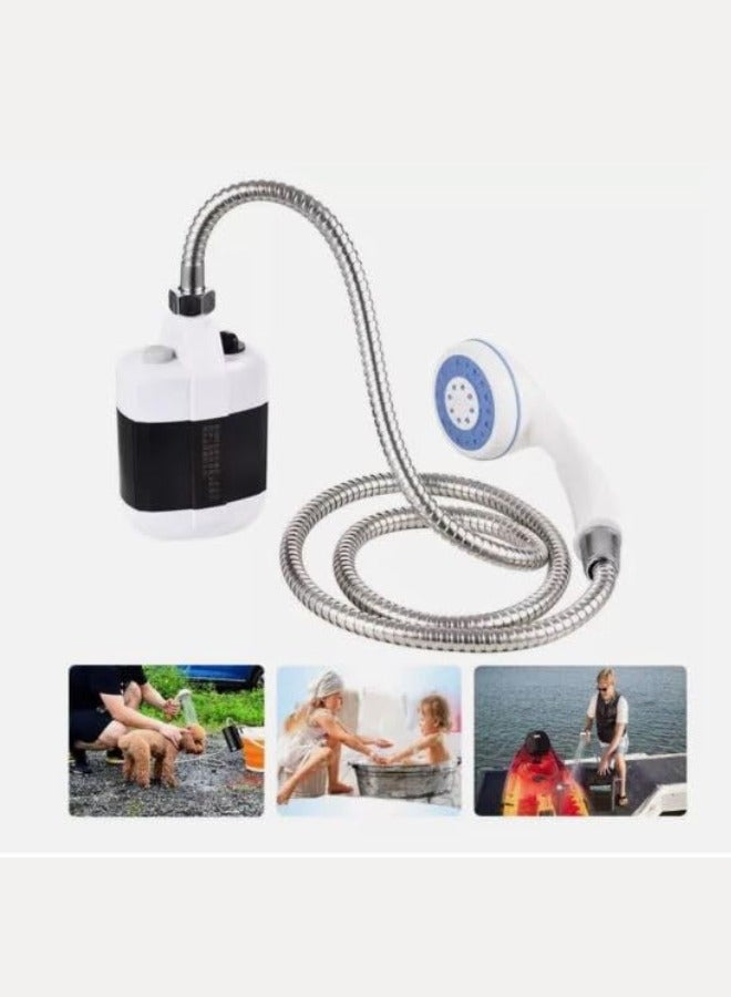 منام للتجارة دش محمول، مضخة دش تخييم محمولة مع بطارية قابلة لإعادة الشحن، دش محمول للتخييم، رأس دش خارجي محمول للتخييم والمشي لمسافات طويلة والسفر - Image 1