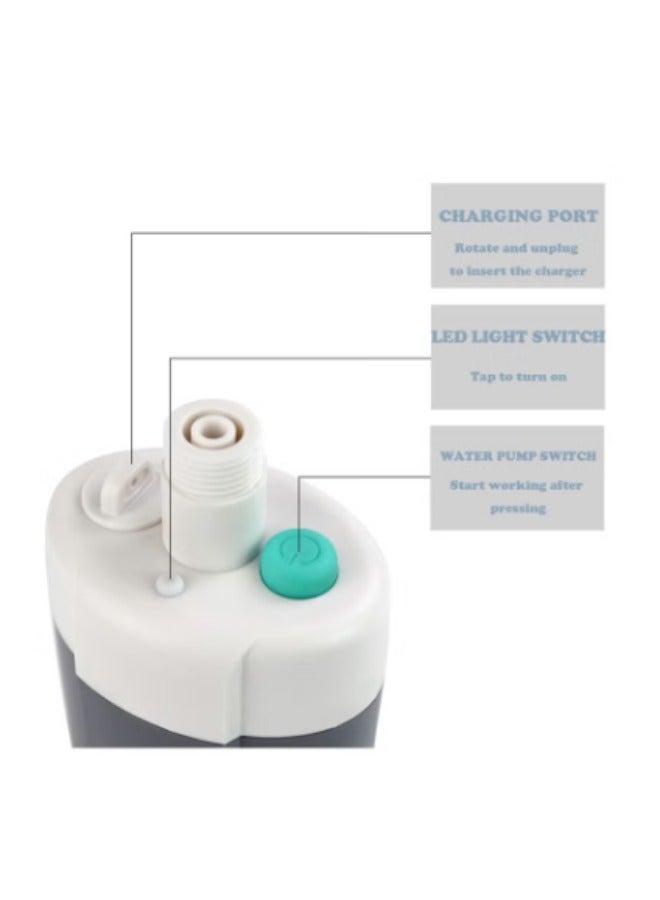 منام للتجارة دش محمول، مضخة دش تخييم محمولة مع بطارية قابلة لإعادة الشحن، دش محمول للتخييم، رأس دش خارجي محمول للتخييم والمشي لمسافات طويلة والسفر - Image 4