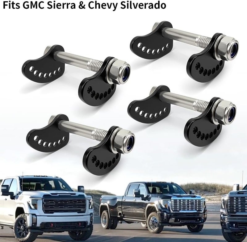 WEICHENGXIN Camber Lock Alignment Fix & Upper Arm Cam Bolt Kit for Chevrolet Silverado & GMC Sierra 1999-2019 - Image 4