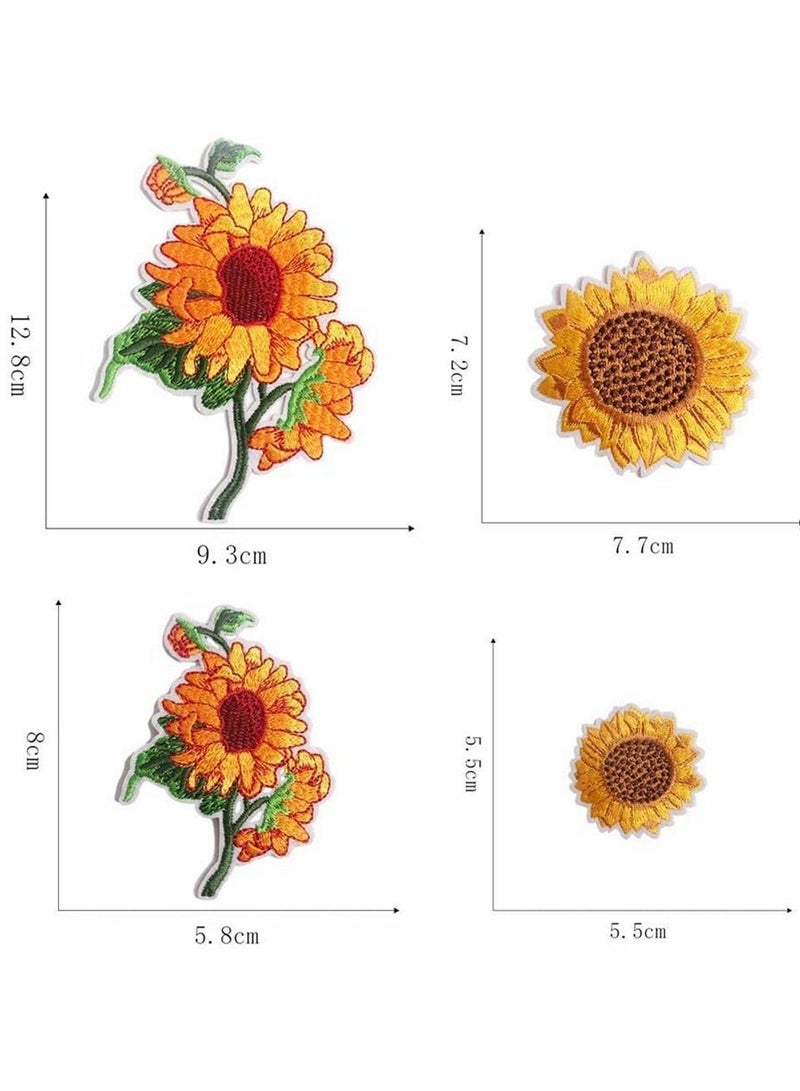 33 Pcs Iron On Patches for Clothing Butterfly Flower Sunflower Embroidered Decoration DIY Craft Sew Applique Clothes Dress Pants Hats Jeans Backpacks - Image 4