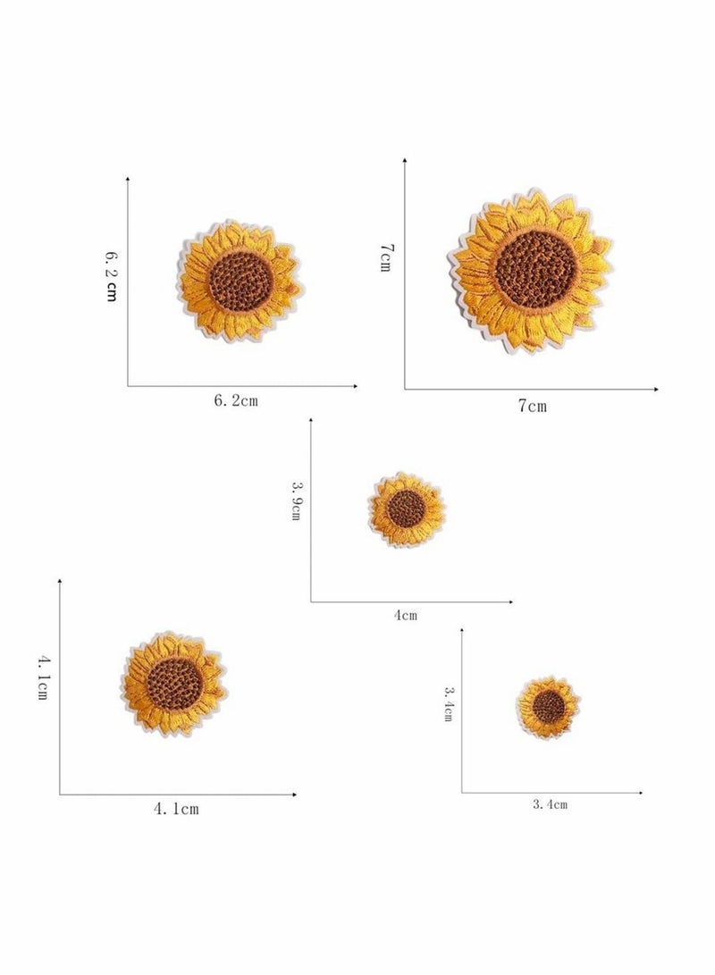 33 Pcs Iron On Patches for Clothing Butterfly Flower Sunflower Embroidered Decoration DIY Craft Sew Applique Clothes Dress Pants Hats Jeans Backpacks - Image 5