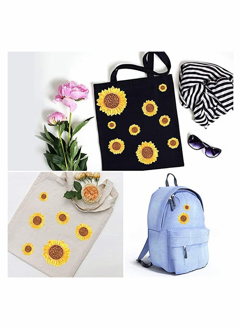 33 Pcs Iron On Patches for Clothing Butterfly Flower Sunflower Embroidered Decoration DIY Craft Sew Applique Clothes Dress Pants Hats Jeans Backpacks - Image 3