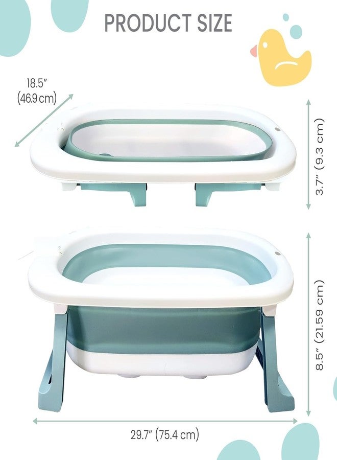 Clefairy Foldable Baby Bath Tub for Kids, Baby Bath Bathtub for Baby with Non-Slip Base, Kids Baby Bath tub for 0 to 3 Years (Multicolour) Cusion Not Included - Image 4