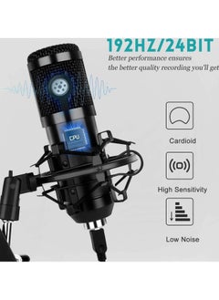 Professional Studio Mic Kit, USB Condenser Microphone with Adjustable Stand, 192KHZ/24BIT, Plug&Play, Professional Studio Podcast Microphone for Recording YouTube Gaming - pzsku/ZB8D538926EE91ACDAB6DZ/45/_/1739965587/adbb7661-e19d-454a-9144-98d22661ce2b