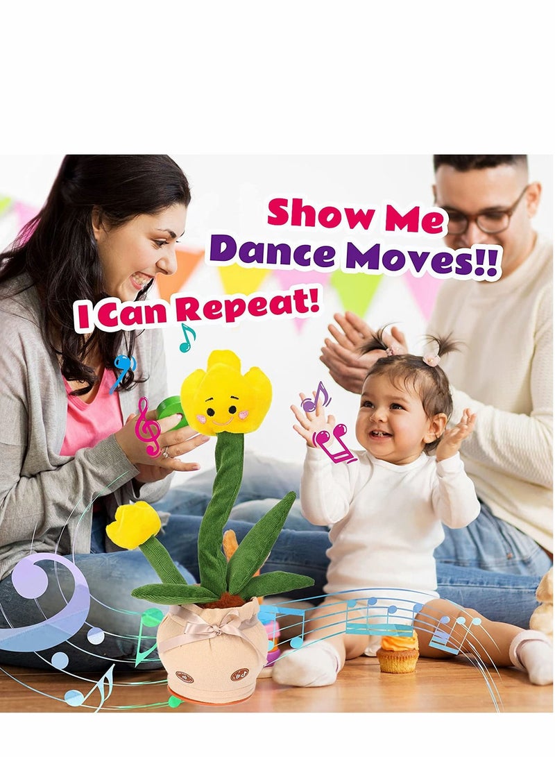 SYOSI Electric Dancing Tulip Plant Toys Repeats Adjustable Volume Talking Toy - Image 2