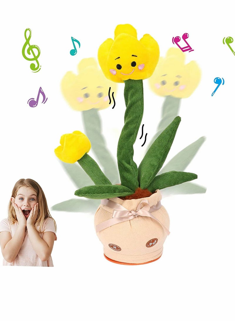 SYOSI Electric Dancing Tulip Plant Toys Repeats Adjustable Volume Talking Toy - Image 1