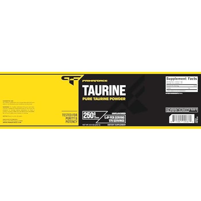 PrimaForce Taurine Powder, 250 Grams - Non-GMO & Gluten Free Supplement - Image 5