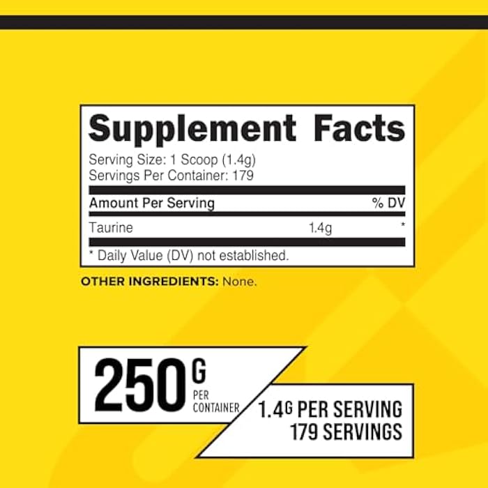 PrimaForce Taurine Powder, 250 Grams - Non-GMO & Gluten Free Supplement - Image 2
