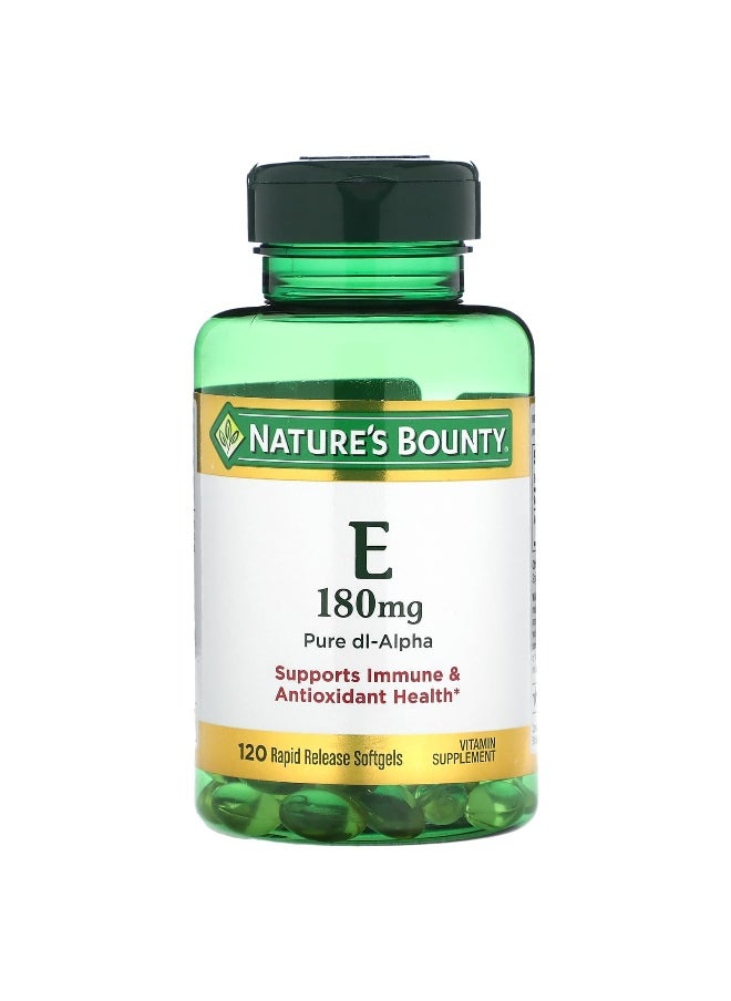 NATURE'S BOUNTY - Nature's Bounty, Vitamin E, 180 mg, 120 Rapid Release Softgels - Image 1