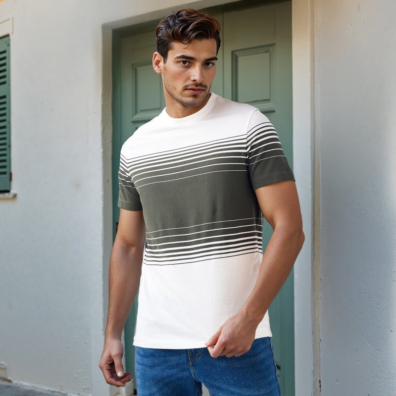 سبلاش فيڤ تيشيرت مطبوع بقصة عادية - Image 1