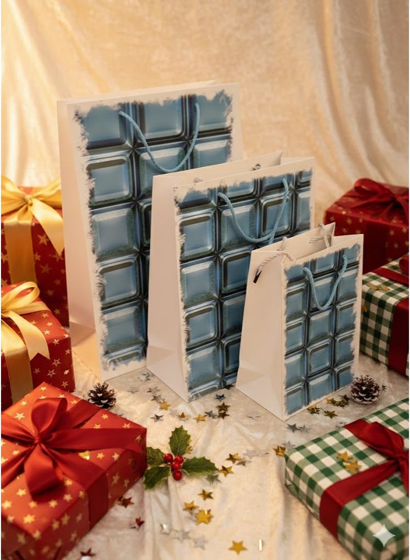 سي او أرماء أكياس هدايا ورقية مكونة من 3 قطع بأحجام مختلفة ومتعددة الألوان Ar-14270 - Image 1