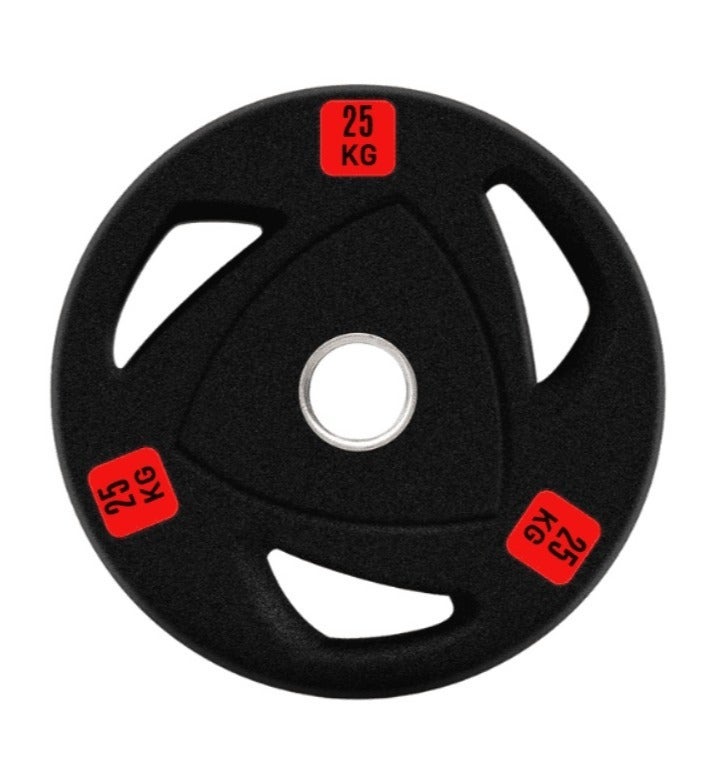 Olympic Rubber Coated Weight Plates 2 Inch Cast Iron Barbell Plates Heavy Duty Gym Weights for Strength Training Powerlifting Bodybuilding Home Gym Equipment Deadlift Squat Bench Press Fitness Plates 2.5KG to 25KG - Image 1
