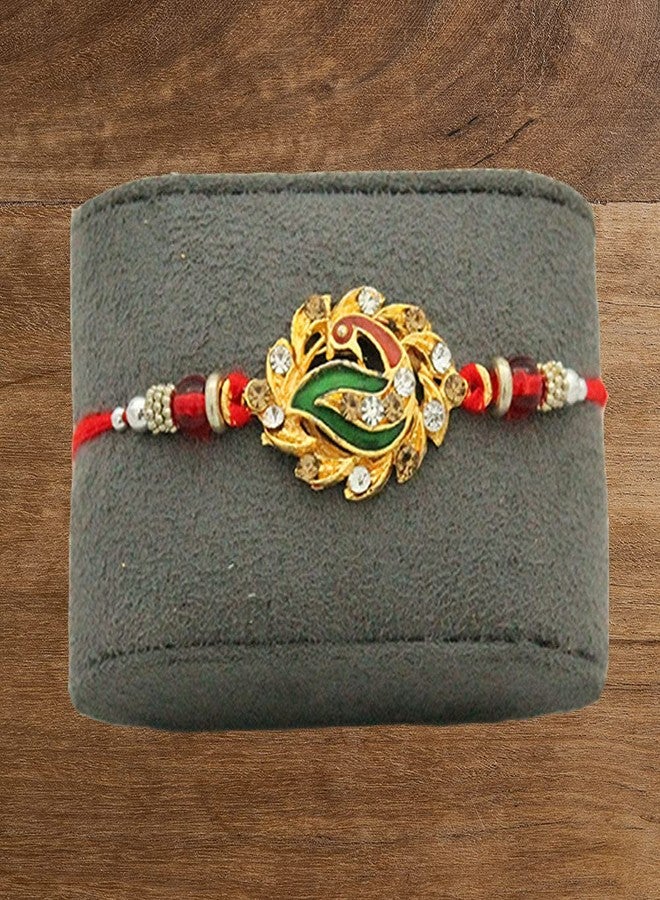 BOGATCHI Rakhi with Sweets Combo | Rakhi Gift for Brother | Rakhi for brother with sweets | Rakhi Gift Hamper|Soan Papdi(200g) + Rakhi Set of 2 +Roli Chawal + Free Rakhi Story Card |250GSP1 - Image 4
