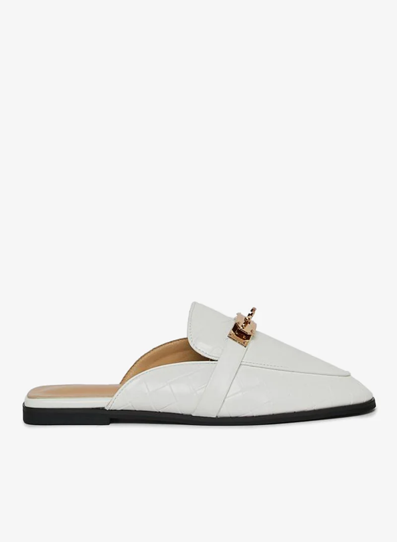 Styli Solid Metallic Clip Slide On Mules